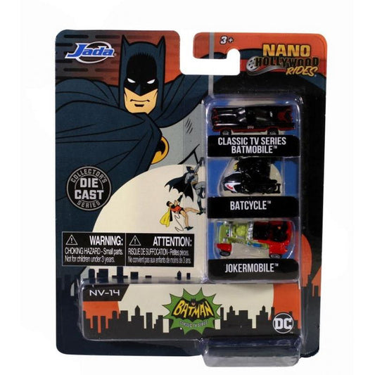 Batman Retro 66 - Nano Hollywood Rides 3 Car Set