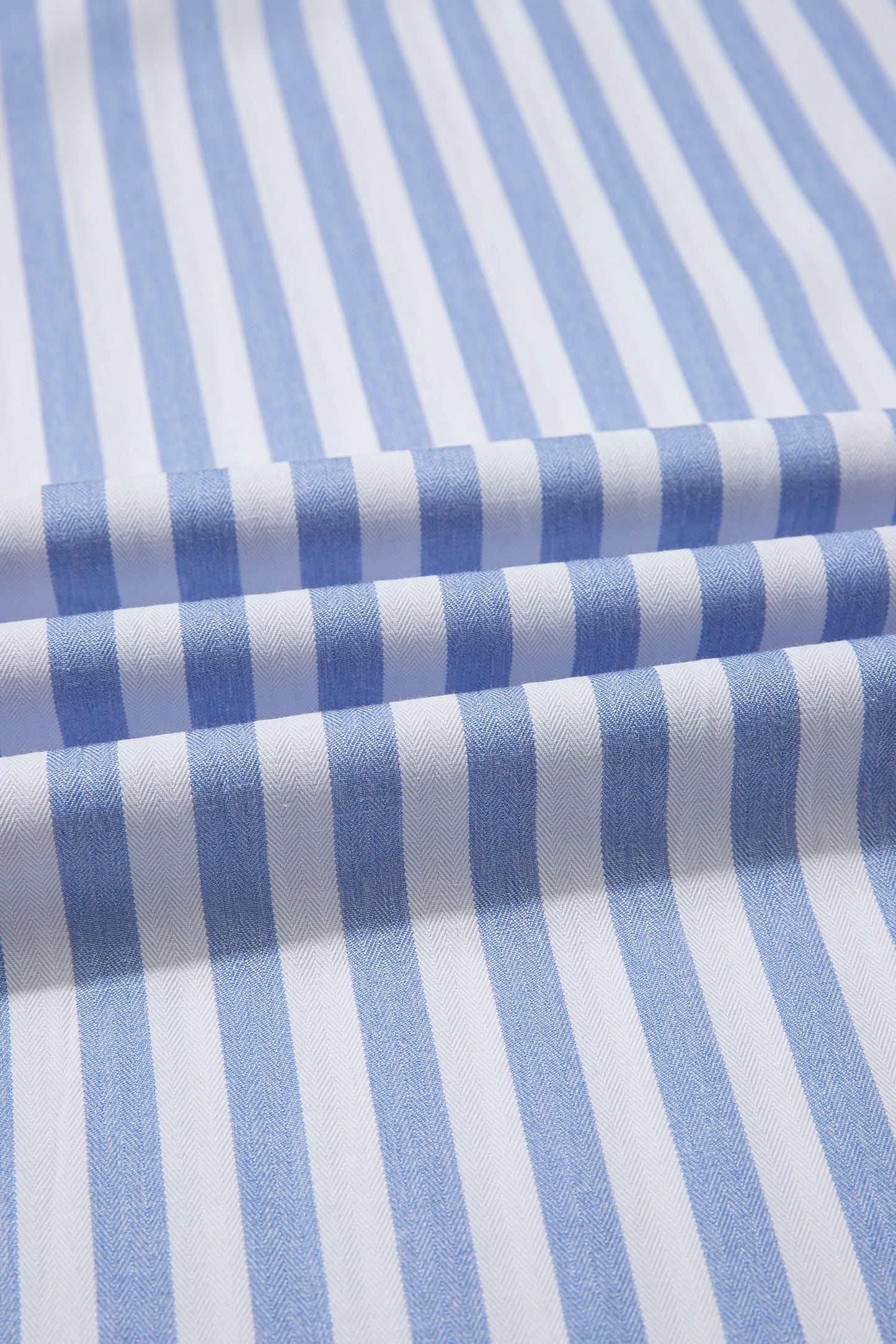 Sky Blue Stripe Shirred High Waist Loose Summer Pants