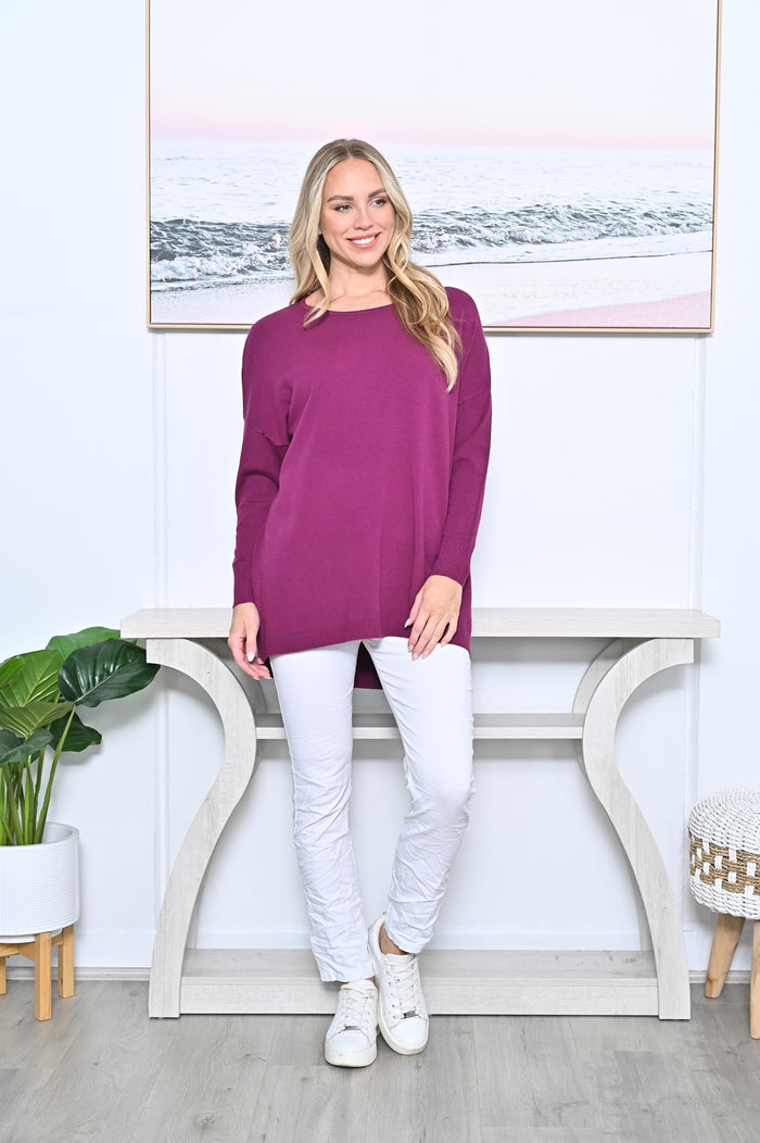 CALI & CO JUMPER CA132 PURPLE