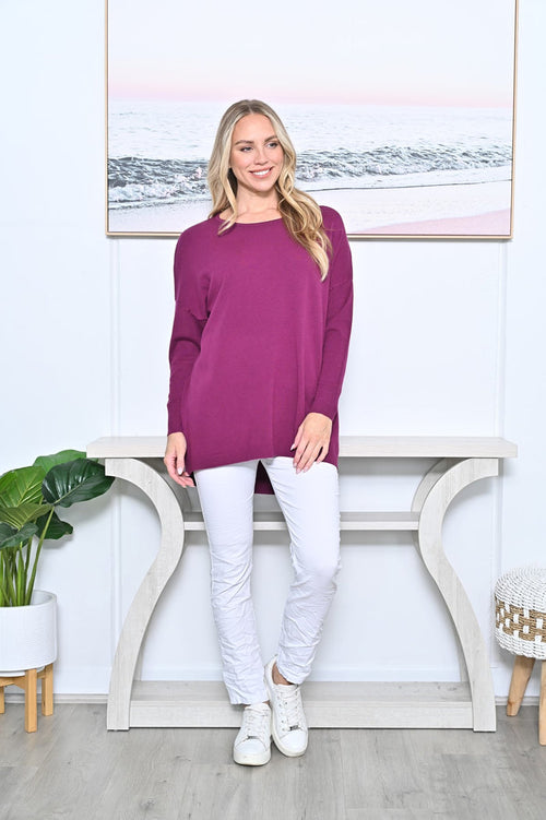 CALI & CO JUMPER CA132 PURPLE