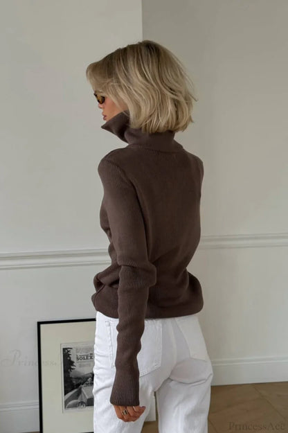 Casual Half-Zip Fitted Knit Long Sleeve Tee