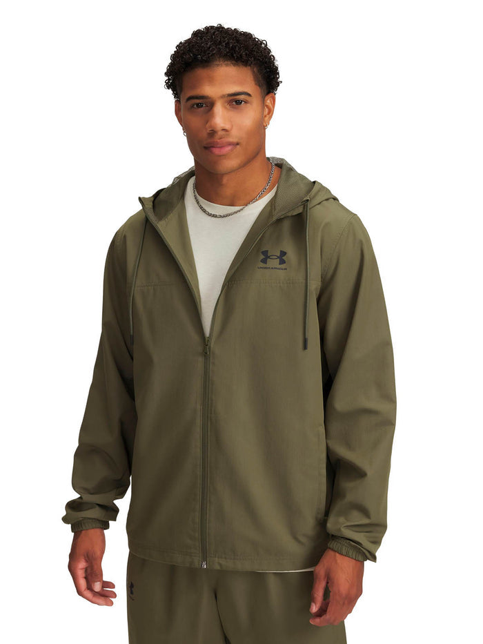 Cortaviento Lifestyle para hombre Rival Woven Verde Under Armour
