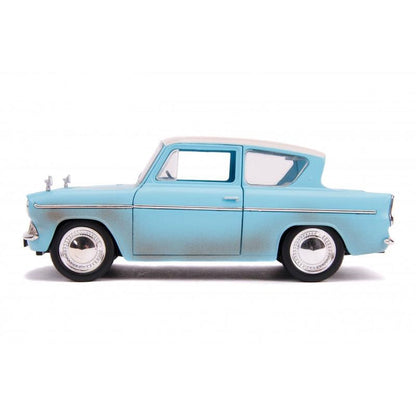Harry Potter - 1959 Ford Anglia with Harry Potter Figure 1:24 Scale Jada Hollywood Rides Die Cast Vehicle
