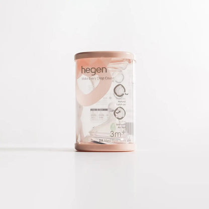 Hegen Teat Medium Flow 3M+ (2-Pack) Hegen