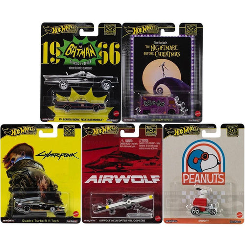 Hot Wheels Premium Pop Culture 2025 Vehicle Mix 6 - Set of 5