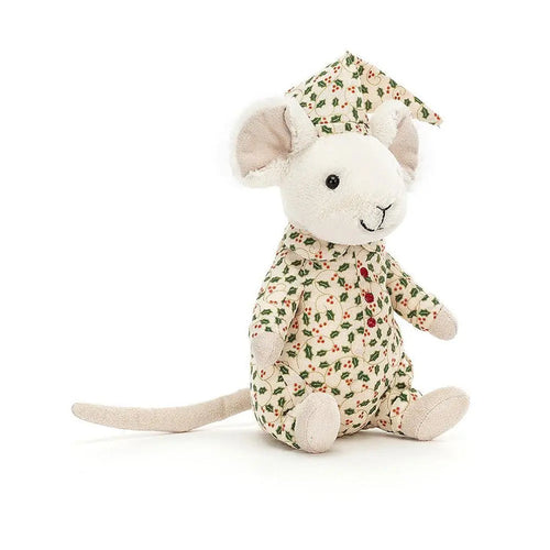 JELLYCAT Merry Mouse Bedtime Kids On Wheelz