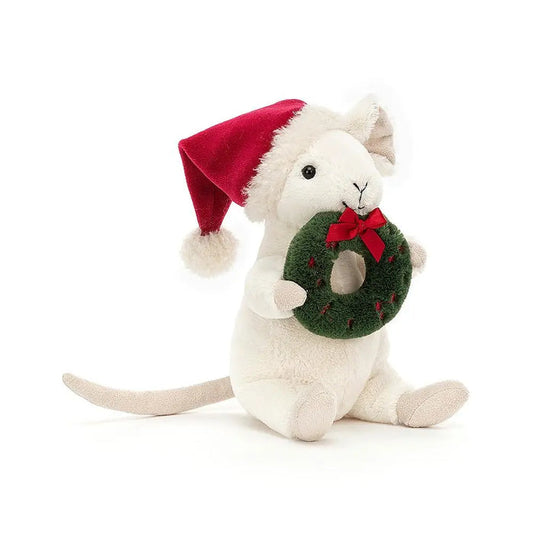 JELLYCAT Merry Mouse Wreath Kids On Wheelz