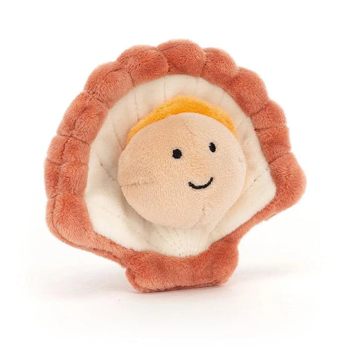 Jellycat Sensational Seafood Scallop Kids On Wheelz