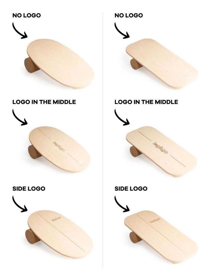 leg&go Rectangular Balance Board With Exercise Roll – Centered Logo | Nestling