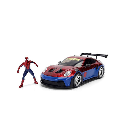 Marvel Spider-Man Hollywood Rides 1:24 Scale Die Cast Vehicle - Porsche 911 GT3 RS & Spider-Man