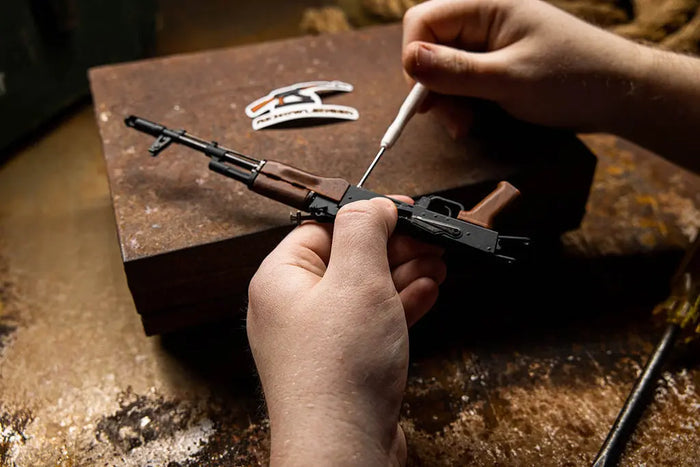 Miniature Mini AK47 - Black- GoatGuns Kids On Wheelz