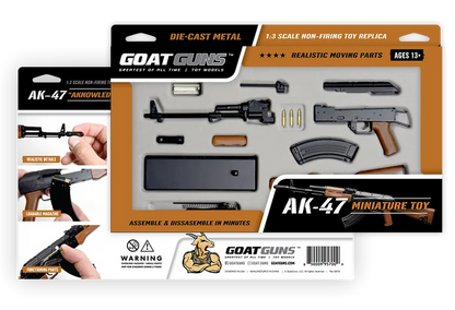Miniature Mini AK47 - Black- GoatGuns Kids On Wheelz