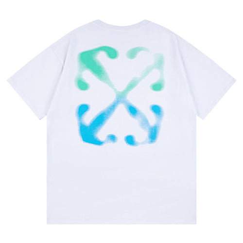 OFF WHITE Blue Arrow logo back T-Shirts
