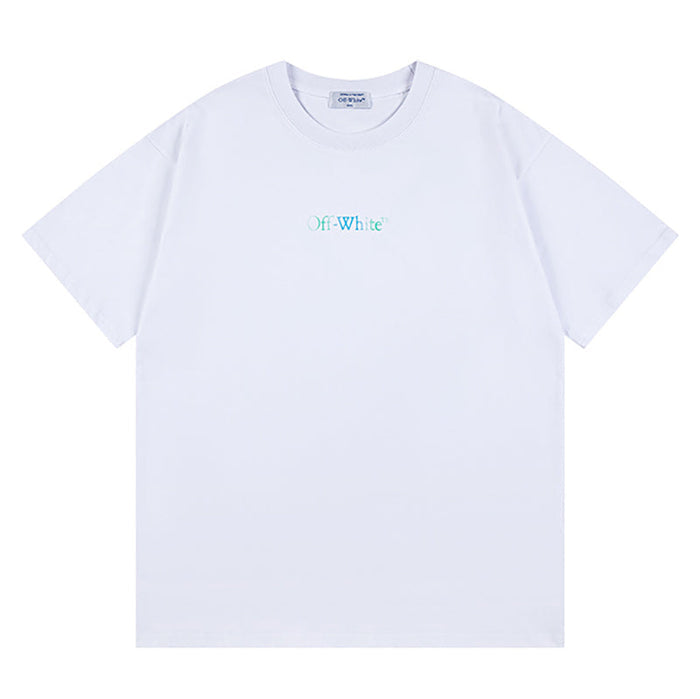 OFF WHITE Blue Arrow logo back T-Shirts