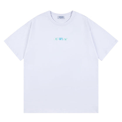 OFF WHITE Blue Arrow logo back T-Shirts