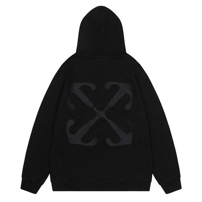 Off White Logo Drawstring Hoodie