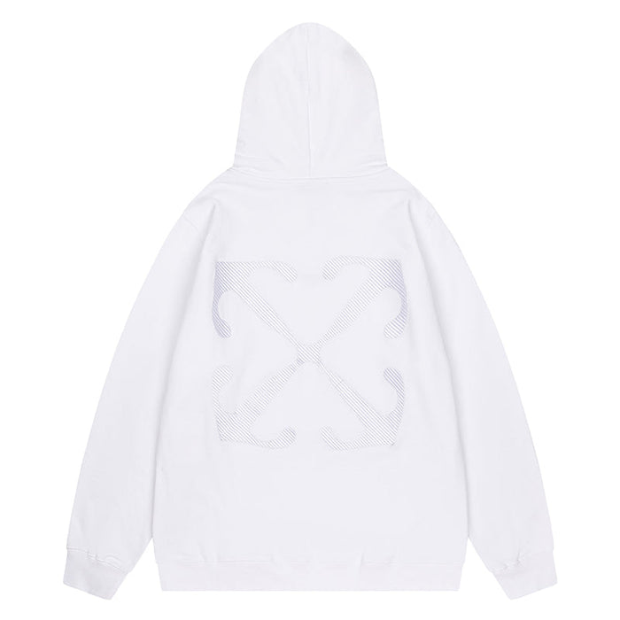Off White Logo Drawstring Hoodie