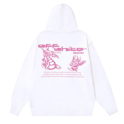 Off White Logo Drawstring Hoodie