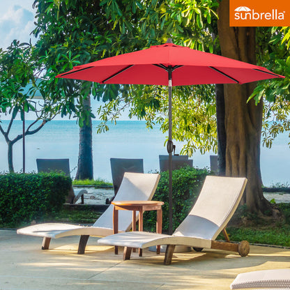 Peakhome Furnishings 9Ft Manual-tilted Patio Round Market Umbrella