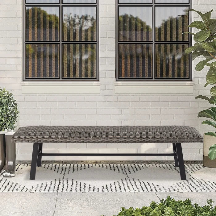 Pavane 70” All-weather Wicker Patio Bench