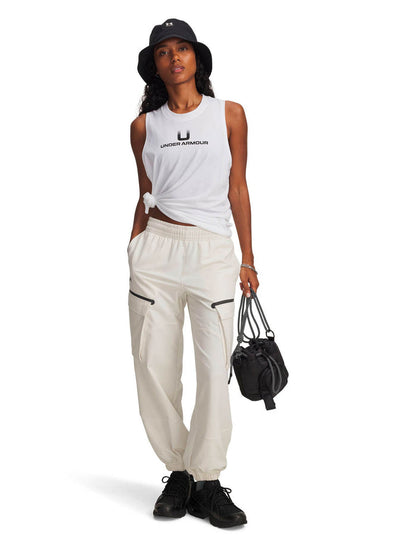 Polera sin mangas Lifestyle para mujer Varsity U blanco Under Armour