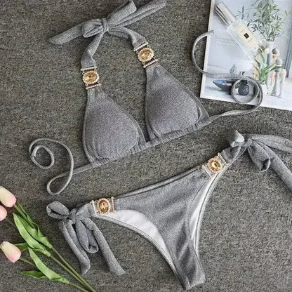 PAYASEN Rhinestone Bikini - Crystal Diamond Swimsuit for Women