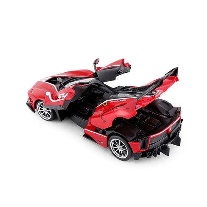 Rastar 1:18 R/C FERRARI FXX-K EVO 92pcs DIY Assembly Building Kit with Remote Control, Voltz Toys