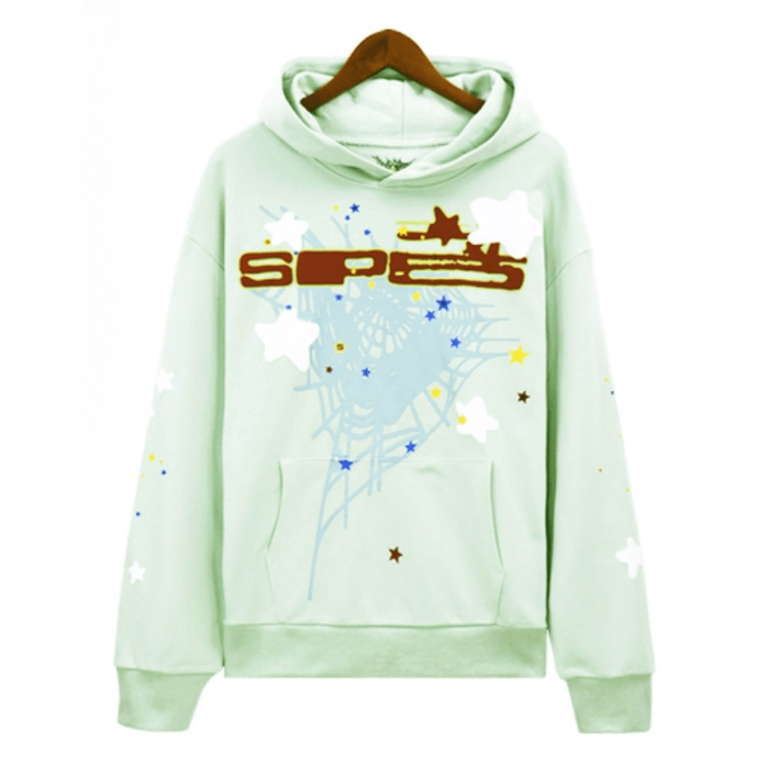Sp5der Spider Web Hoodie-Green #5505