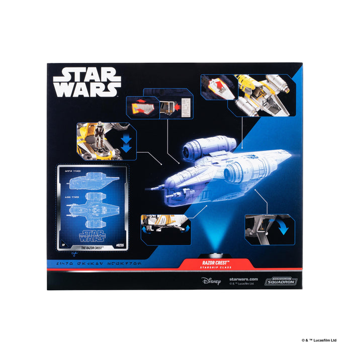 Star Wars Micro Galaxy Squadron 8 Inch Vehicle - Razorcrest W/ The Mandalorian & Grogu
