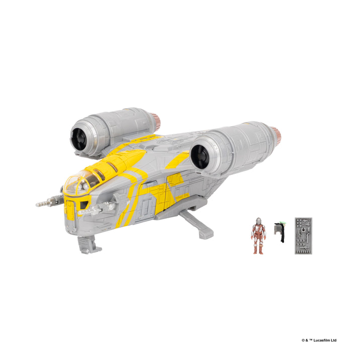 Star Wars Micro Galaxy Squadron 8 Inch Vehicle - Razorcrest W/ The Mandalorian & Grogu
