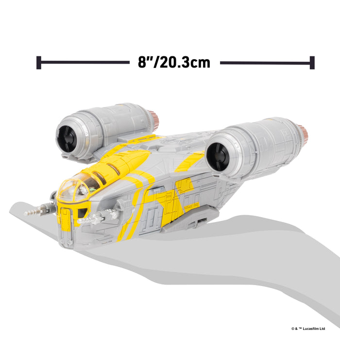 Star Wars Micro Galaxy Squadron 8 Inch Vehicle - Razorcrest W/ The Mandalorian & Grogu