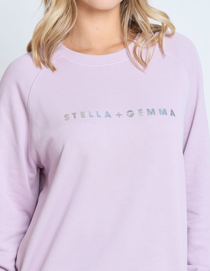 STELLA & GEMMA  SGSW8280 CLASSIC  SWEATER LILAC