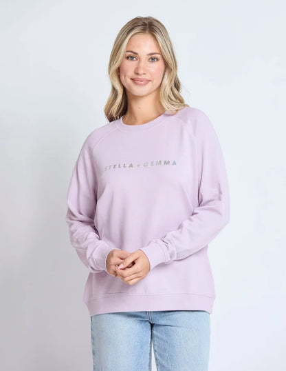 STELLA & GEMMA  SGSW8280 CLASSIC  SWEATER LILAC