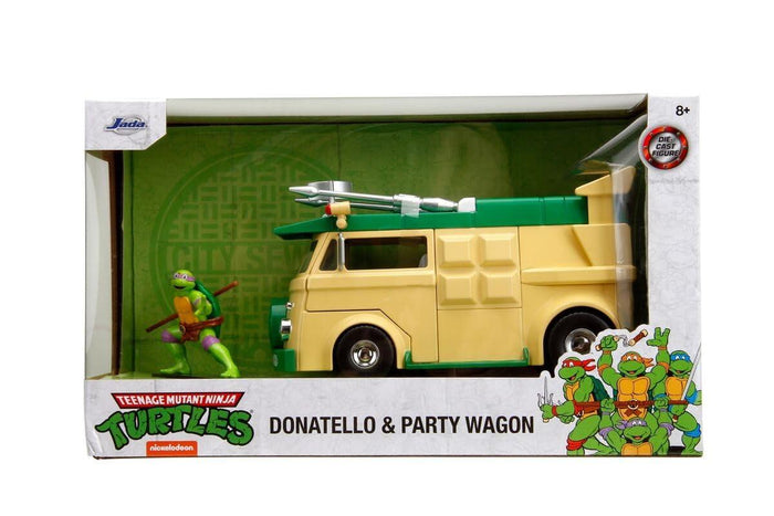 Teenage Mutant Ninja Turtles - Party Wagon with Donatello Figure Hollywood Rides 1:24 Scale Die Cast Vehicle