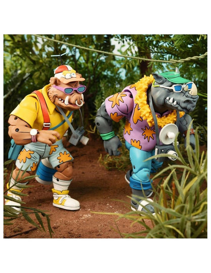Teenage Mutant Ninja Turtles Cartoon 7 Inch Ultimate Action Figure 2-Pack - Vacation Bebop & Rocksteady