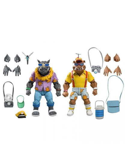 Teenage Mutant Ninja Turtles Cartoon 7 Inch Ultimate Action Figure 2-Pack - Vacation Bebop & Rocksteady