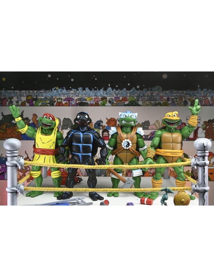 Teenage Mutant Ninja Turtles Stump Comic 7 Inch Ultimate Action Figure - Wrestling Turtles 4-Pack (Archie Comics)