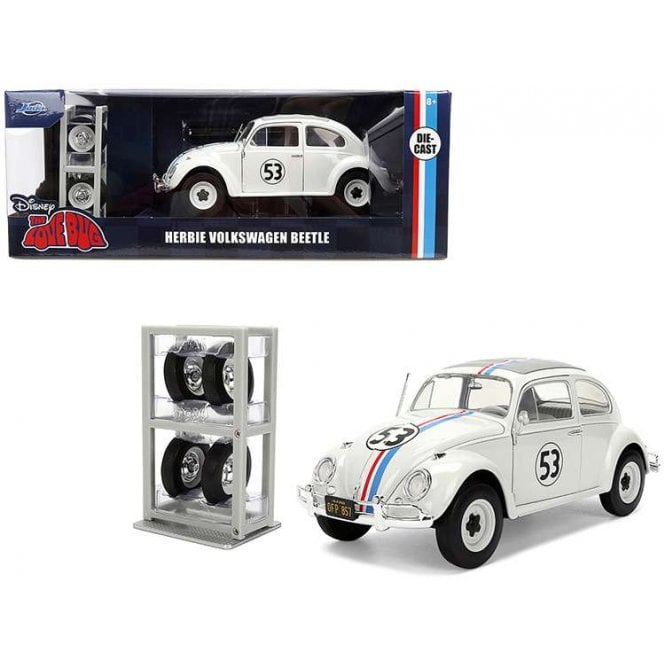 The Love Bug 1:24 Scale Jada Hollywood Rides Die Cast Vehicle - Herbie Volkswagen Beetle