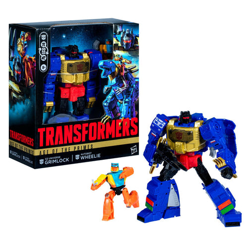 Transformers Age of The Primes Leader Class Action Figure - G2 Universe Grimlock & Autobot Wheelie