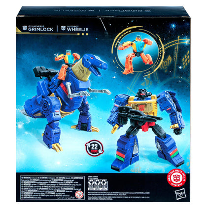 Transformers Age of The Primes Leader Class Action Figure - G2 Universe Grimlock & Autobot Wheelie