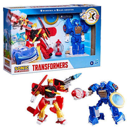 Transformers X Sonic The Hedgehog Action Figure 2-pack - Wingtail & Blue Booster