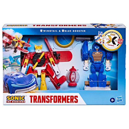 Transformers X Sonic The Hedgehog Action Figure 2-pack - Wingtail & Blue Booster