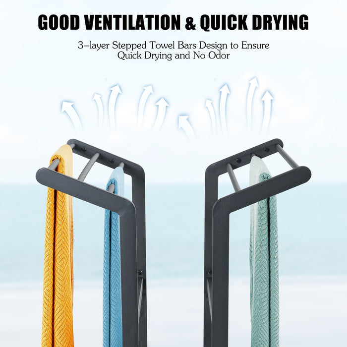 ULAX Pool Float Caddy, Poolside Towel Rack